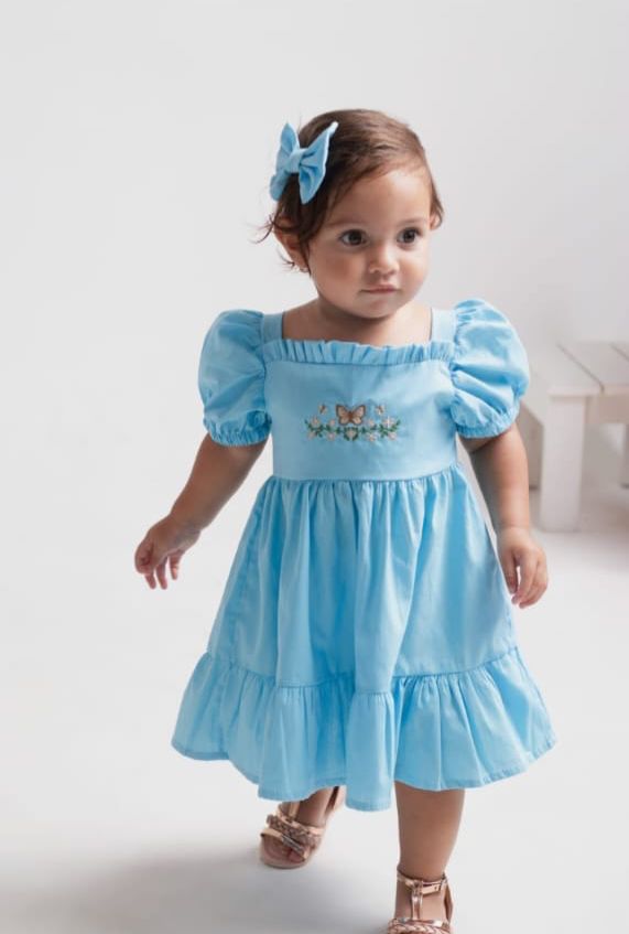 VESTIDO BABY AZUL  (NÃO ESCOLHE COR) (REF. P034)