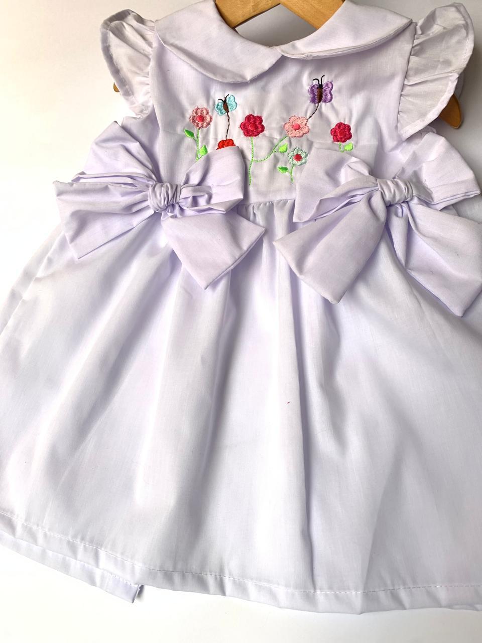 VESTIDO BABY LAÇO (BRANCO) (REF. 203)