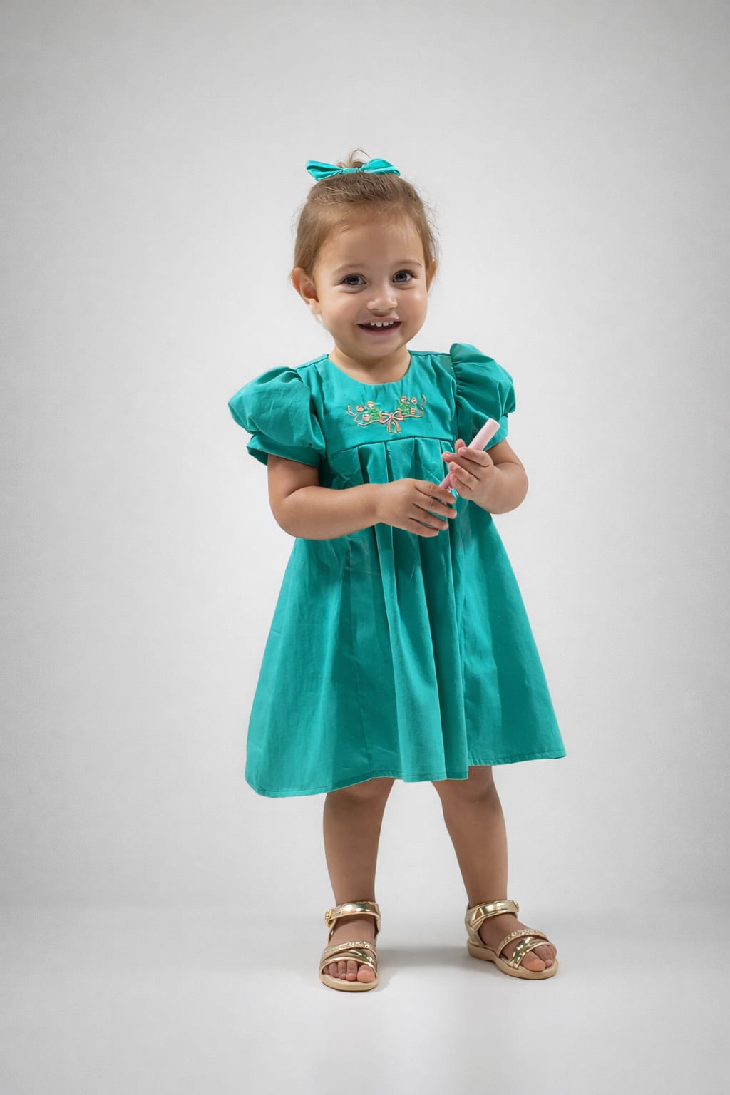 VESTIDO BABY MANGUINHA (NÃO ESCOLHE COR) (REF. B010)