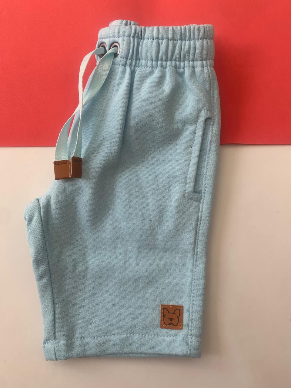 SHORT MOLETOM MASCULINO (AZUL BEBê) (REF. 006F)