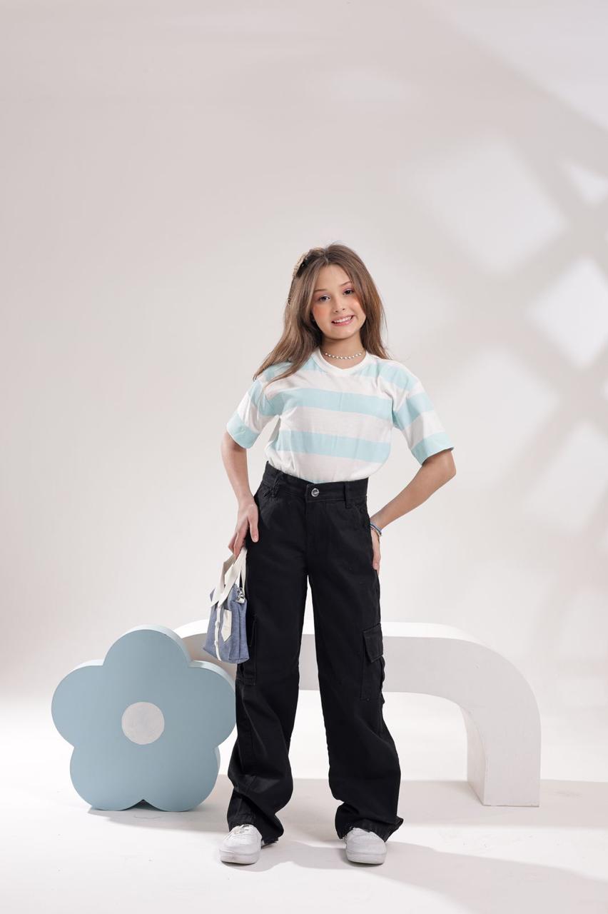 CALÇA CARGO JEANS PRETA (REF. 23)