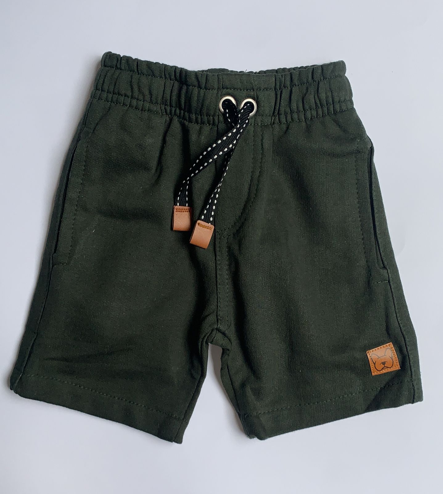 SHORT MOLETOM VERDE MILITAR (REF. 324A)