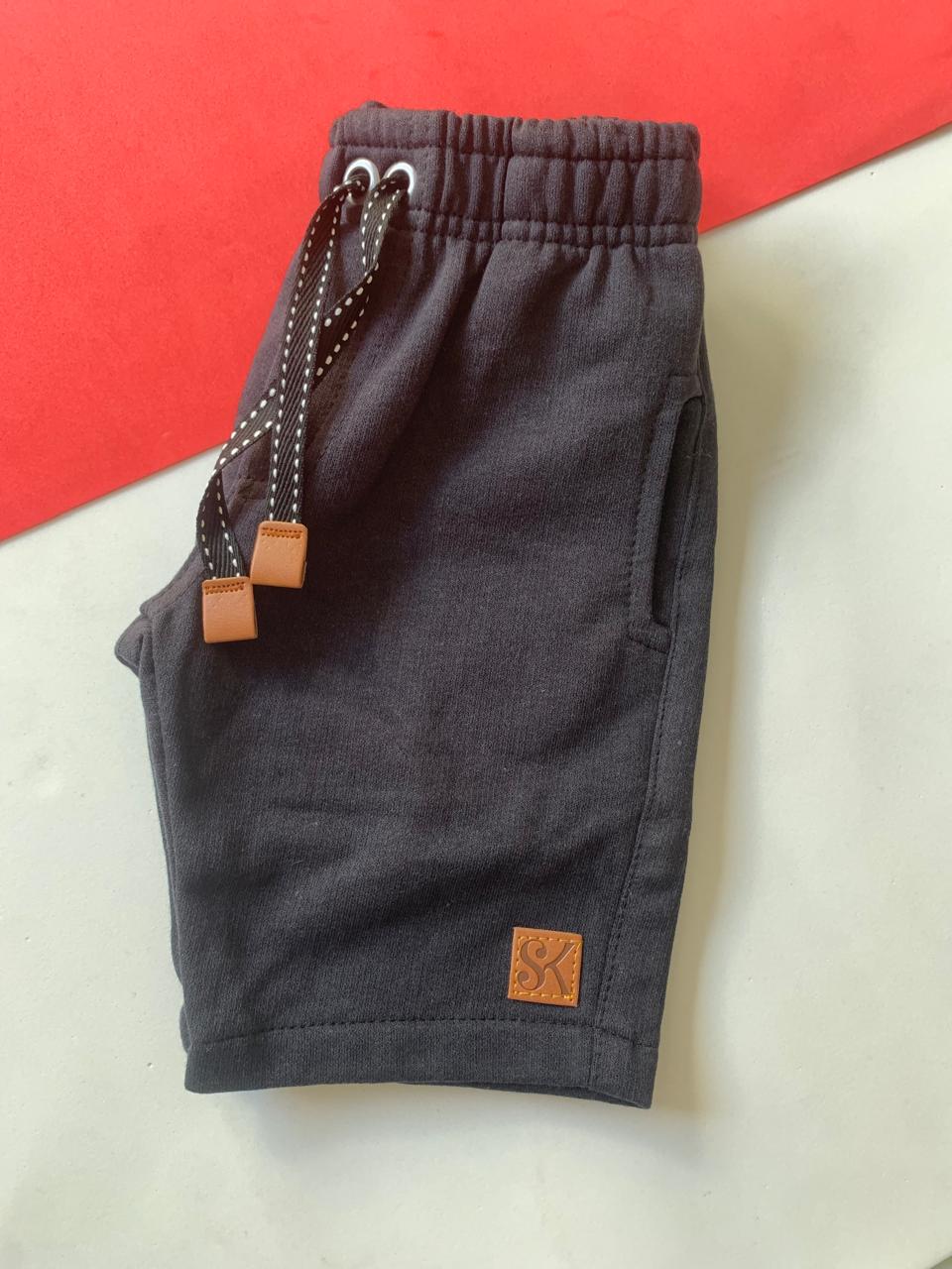SHORT MOLETOM PRETO (REF. 324)