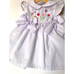 VESTIDO BABY LAÇO (BRANCO) (REF. 203)