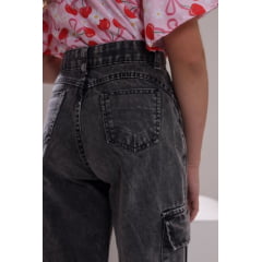 CALÇA CARGO JEANS MARMORIZADA (REF. 28)