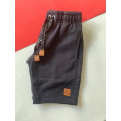 SHORT MOLETOM PRETO (REF. 324)