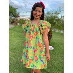 VESTIDO CURTO (NÃO ESCOLHE ESTAMPA) (REF. 090)
