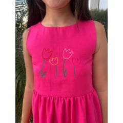 VESTIDO MIDI rosa (REF. 183C) 