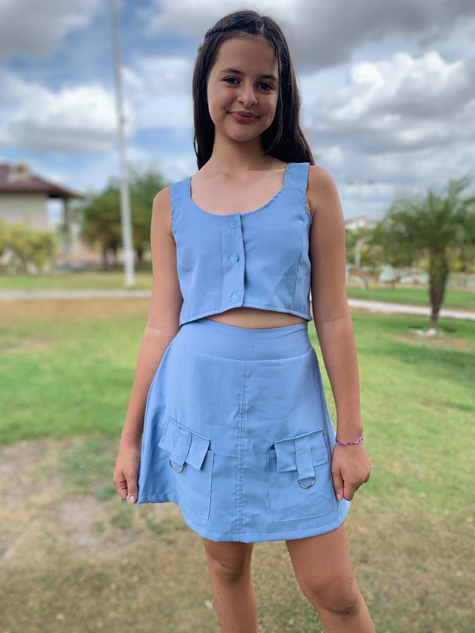 CONJUNTO SAIA COM SHORTINHO P/ BAIXO (REF 261)