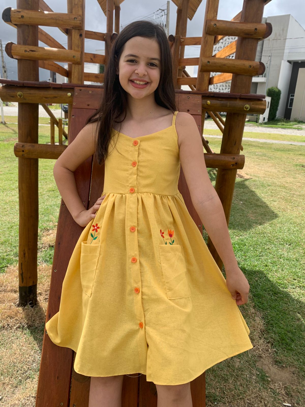 VESTIDO CURTO BORDADO (REF. 043A)