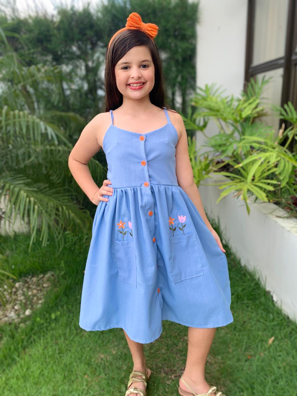 VESTIDO CURTO BORDADO (REF. 043A)