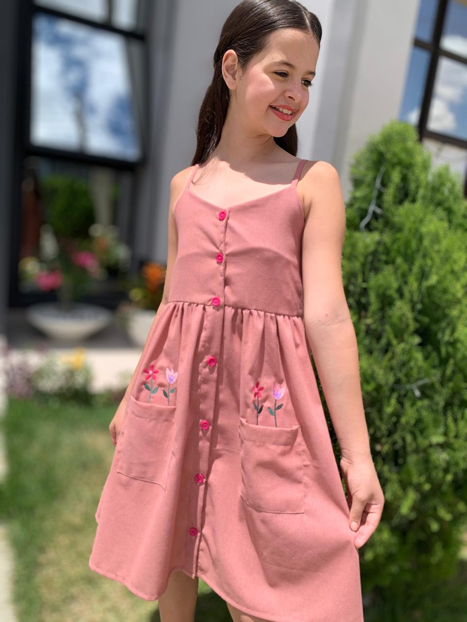 VESTIDO CURTO BORDADO (REF. 043B)