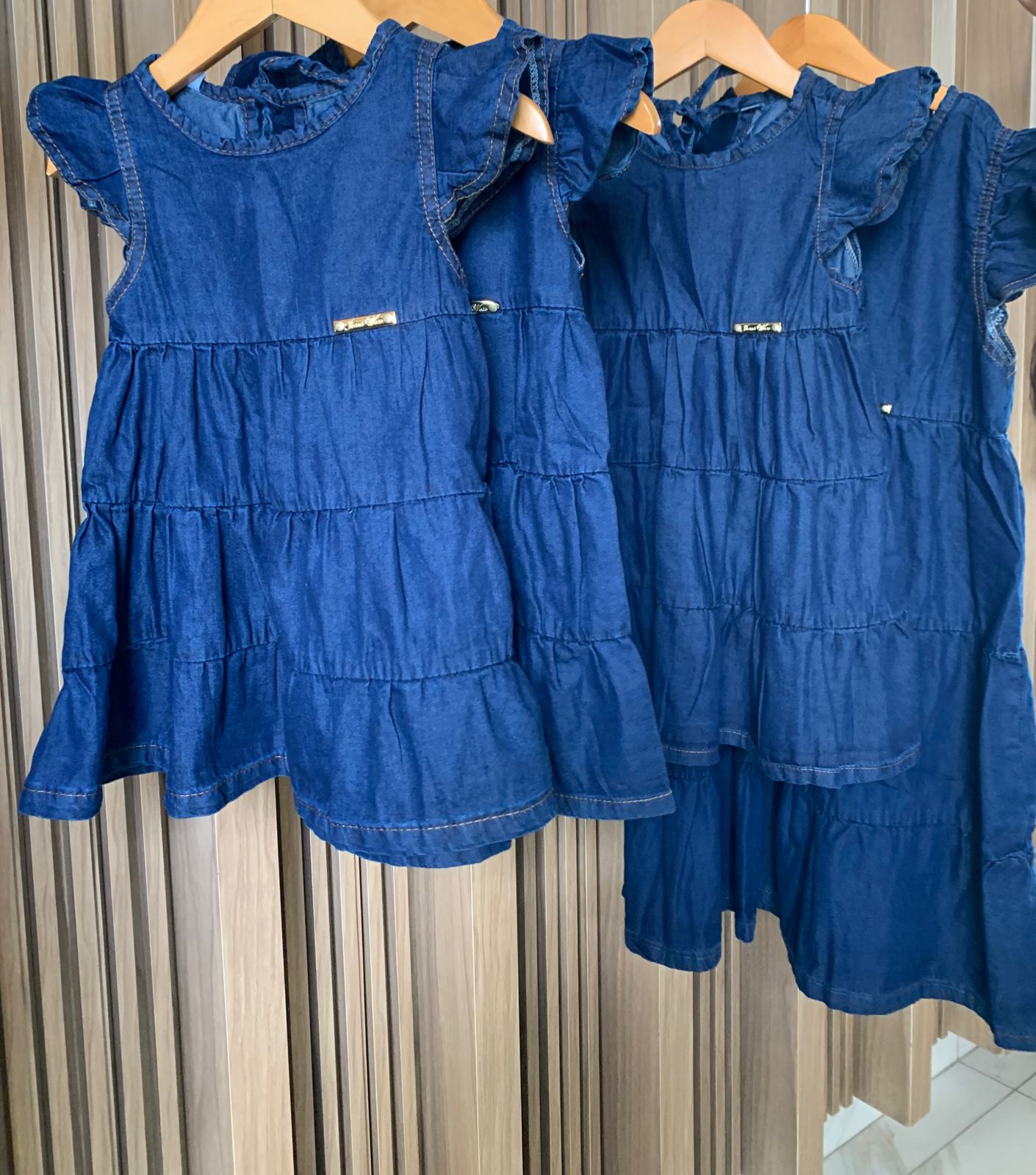 VESTIDO JEANS INFANTIL (LAVAGEM ESCURA) (REF. 007A) 